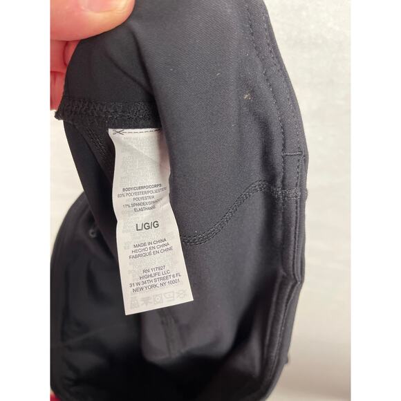 Gaiam Black Leggings Large Yoga Om Hi-Rise 7/8 Moisture Wicking Pockets - Picture 7 of 8